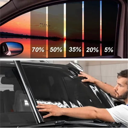 Film pour vitres de voiture HR++ 75x300 - Film teinté | Film de protection solaire pour voiture - occultant 20% 5