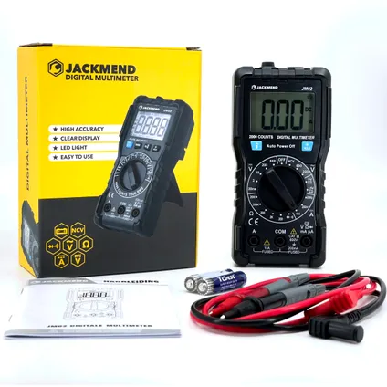 JACKMEND Digitale Multimeter - AC/DC Spanningsmeter met LED Zaklamp - Slimme Voltmeter Functie 6