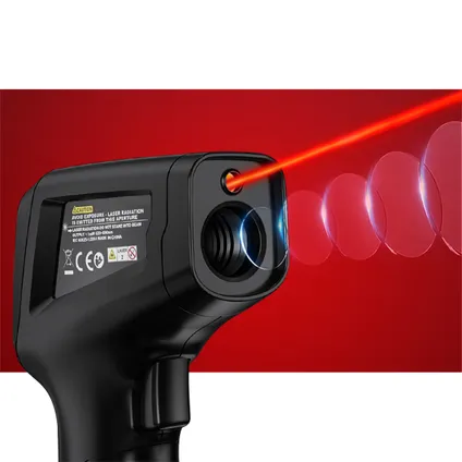 JACKMEND Thermomètre infrarouge numérique, plage de -50 à 400 °C, fonction pyromètre laser 4