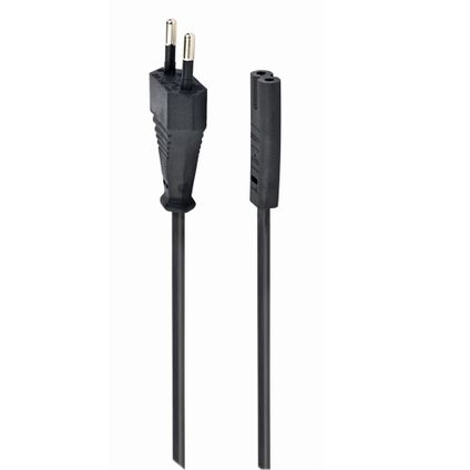 CableXpert - Cordon d'alimentation (C7) noir, 1.8 mètre