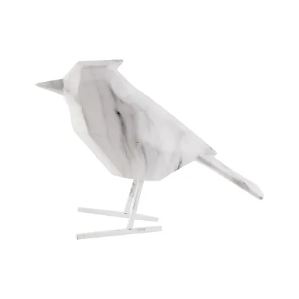 Present Time - Grande sculpture d'oiseau en marbre - Blanc 2