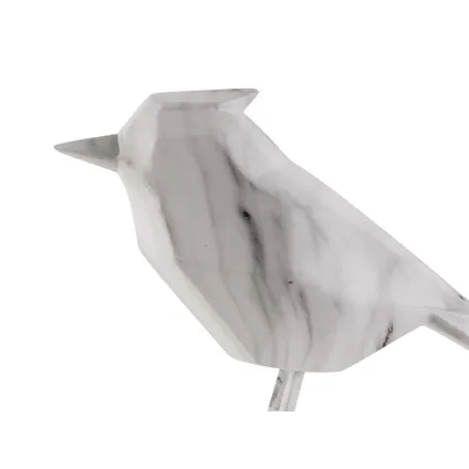 Present Time - Grande sculpture d'oiseau en marbre - Blanc 3