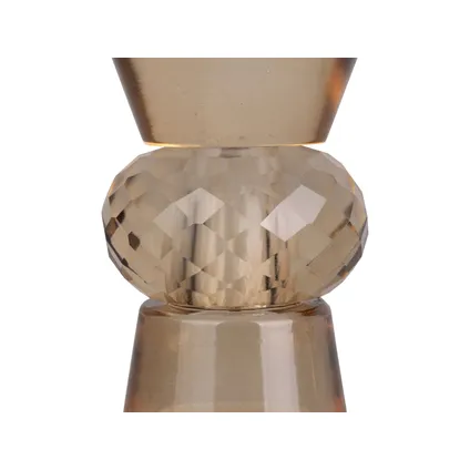 Present Time - Bougeoir Crystal Art Duo Cone - Marron sable 4