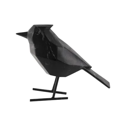 Present Time - Grande sculpture d'oiseau en marbre - Noir 2
