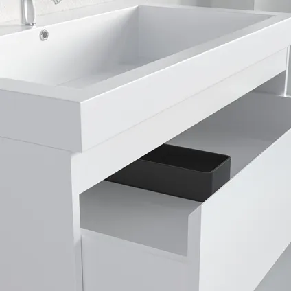 LOMAZOO meuble de salle de bain Monaco blanc brillant - 80cm 5
