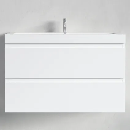 LOMAZOO meuble de salle de bain Monaco blanc brillant - 80cm 6