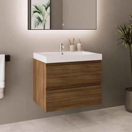 LOMAZOO meuble de salle de bain Monaco chêne chaud - 60cm