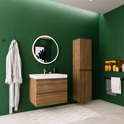 LOMAZOO meuble de salle de bain Monaco chêne chaud - 60cm 2