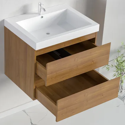 LOMAZOO meuble de salle de bain Monaco chêne chaud - 60cm 4