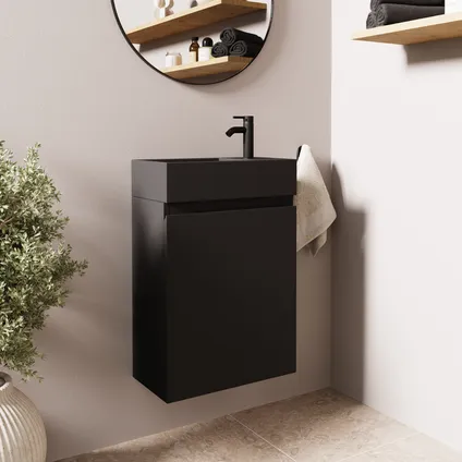 LOMAZOO meuble lave-mains Malibu noir mat - 40cm 2