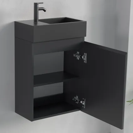 LOMAZOO meuble lave-mains Malibu noir mat - 40cm 4