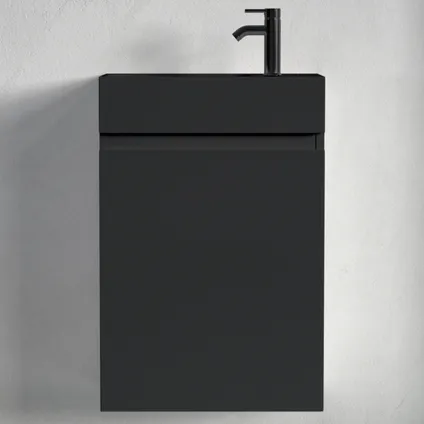 LOMAZOO meuble lave-mains Malibu noir mat - 40cm 6