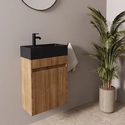 LOMAZOO meuble lave-mains Ibiza chêne chaud - 40cm 2