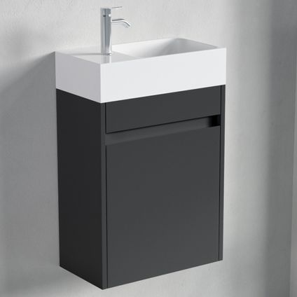 LOMAZOO meuble lave-mains Ibiza noir mat - 40cm