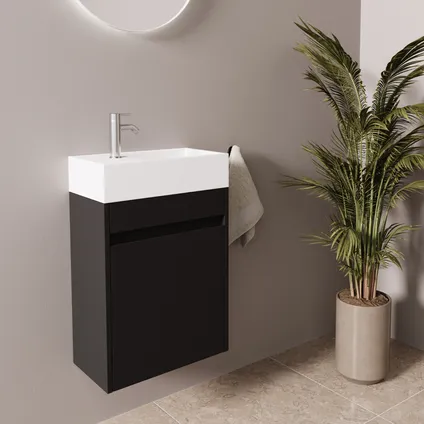 LOMAZOO meuble lave-mains Ibiza noir mat - 40cm 2