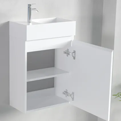 LOMAZOO meuble lave-mains Malibu blanc brillant - 40cm 5