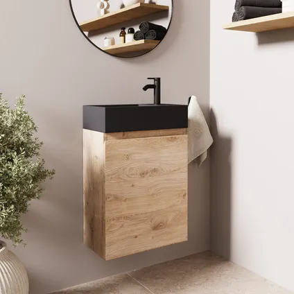 LOMAZOO meuble lave-mains Malibu chêne clair - 40cm 2