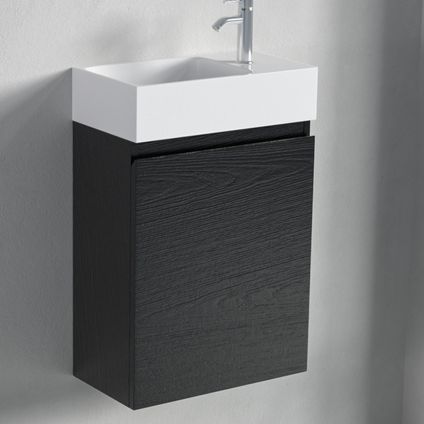 LOMAZOO meuble lave-mains Malibu chêne noir - 40cm