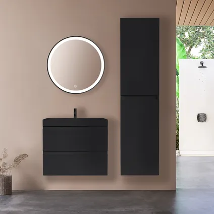 LOMAZOO meuble de salle de bain Monaco noir mat - 60 cm 7