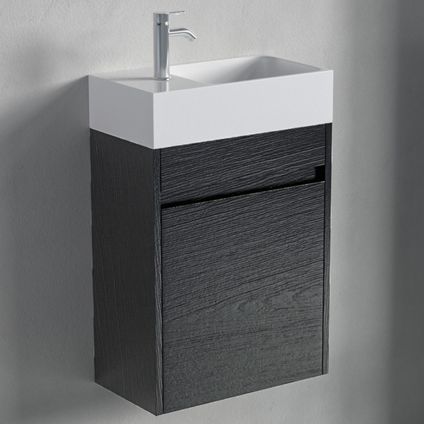 LOMAZOO toiletmeubel Ibiza zwart eiken - 40cm