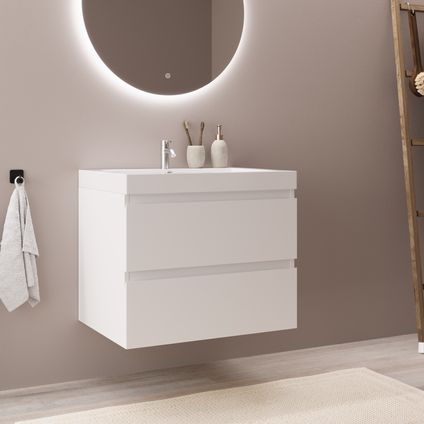 LOMAZOO meuble de salle de bain Monaco blanc brillant - 60cm