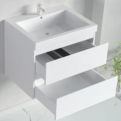 LOMAZOO meuble de salle de bain Monaco blanc brillant - 60cm 4