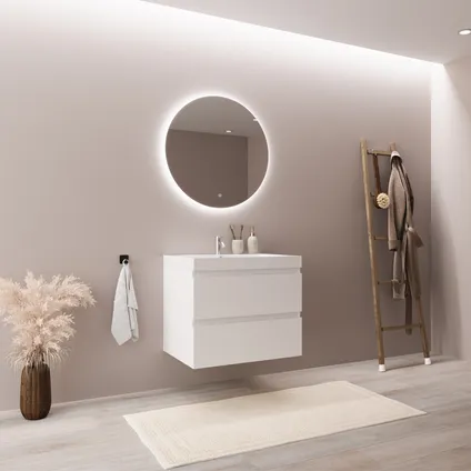 LOMAZOO meuble de salle de bain Monaco blanc brillant - 60cm 10