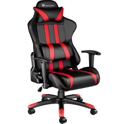 Tectake Gamingstoel Bureaustoel - Premium racing style - Zwart/rood