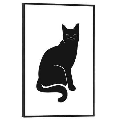 Schilderij Black Cat 20 x 30 cm