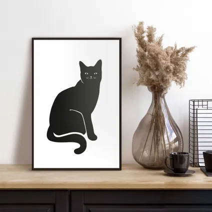 Schilderij Black Cat 20 x 30 cm 2