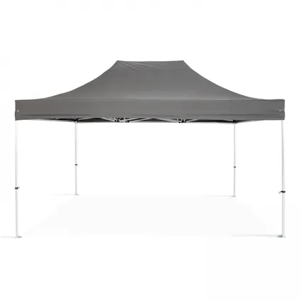 Oviala Opvouwbare tent 3x4,5m 300g/m² grijs 2