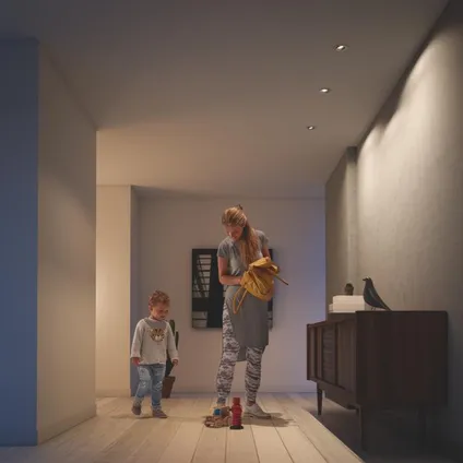 Philips Donegal Inbouwspots met White Ambiance & Dimmer - Nikkel 5