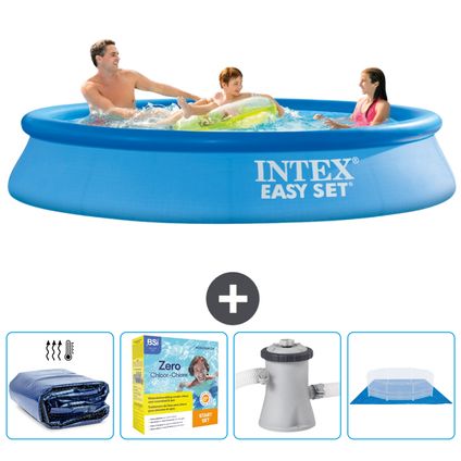 Intex Rond Opblaasbaar Easy Set Zwembad - 305 x 61 cm - Blauw - Inclusief Accessoire CB8