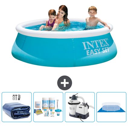 Intex Rond Opblaasbaar Easy Set Zwembad - 183 x 51 cm - Blauw - Inclusief Accessoire CB59
