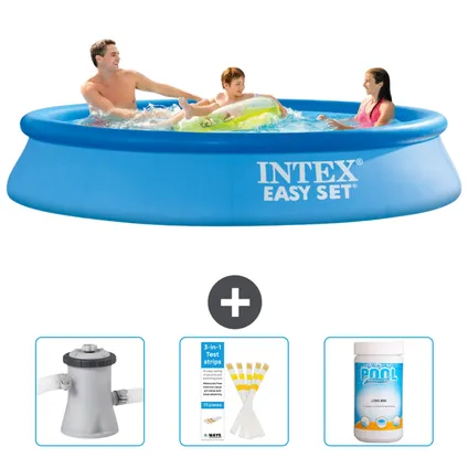 Intex Rond Opblaasbaar Easy Set Zwembad - 305 x 61 cm - Blauw - Inclusief Accessoire CB73