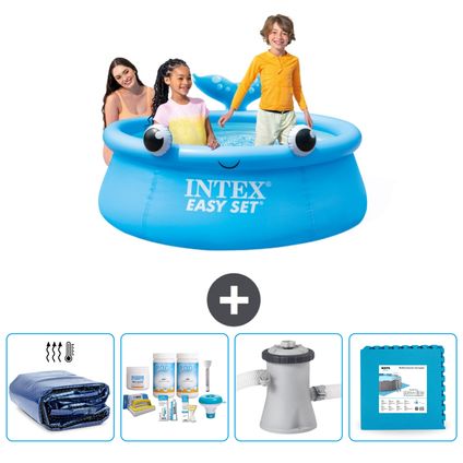 Intex Rond Opblaasbaar Easy Set Zwembad - 183 x 51 cm - Blauw - Walvis - Inclusief Accessoire CB2
