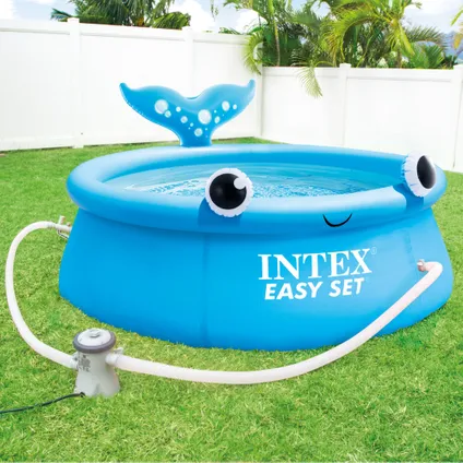 Intex Rond Opblaasbaar Easy Set Zwembad - 183 x 51 cm - Blauw - Walvis - Inclusief Accessoire CB2 2