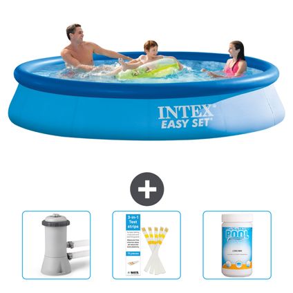 Intex Rond Opblaasbaar Easy Set Zwembad - 366 x 76 cm - Blauw - Inclusief Accessoire CB73