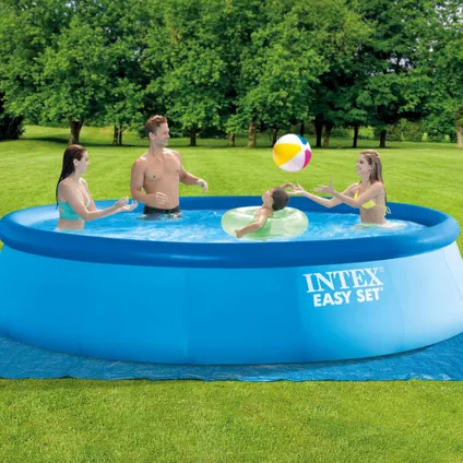 Intex Rond Opblaasbaar Easy Set Zwembad - 457 x 107 cm - Blauw - Inclusief Accessoires CB51 2