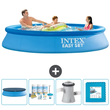 Intex Rond Opblaasbaar Easy Set Zwembad - 305 x 61 cm - Blauw - Inclusief Accessoire CB2