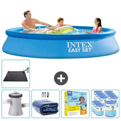 Intex Rond Opblaasbaar Easy Set Zwembad - 305 x 61 cm - Blauw - Inclusief Accessoires CB25