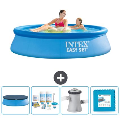 Intex Rond Opblaasbaar Easy Set Zwembad - 244 x 61 cm - Blauw - Inclusief Accessoire CB2