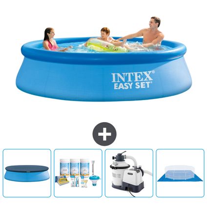 Intex Rond Opblaasbaar Easy Set Zwembad - 305 x 76 cm - Blauw - Inclusief Accessoire CB59