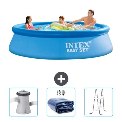 Intex Rond Opblaasbaar Easy Set Zwembad - 305 x 76 cm - Blauw - Inclusief Accessoire CB83