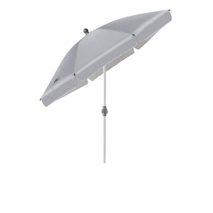 Parasol de plage/jardin avec cantonnière 200 cm - Gris clair