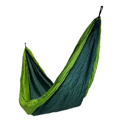 4gardenz® Hamac en nylon vert 270x150 cm avec kit de suspension - max.200 kg
