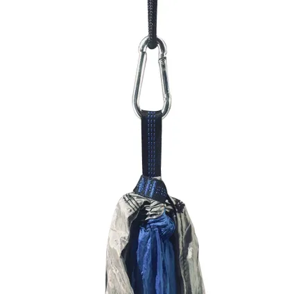 4gardenz® Hamac en nylon bleu 270x150 cm avec kit de suspension - max.200 kg 2