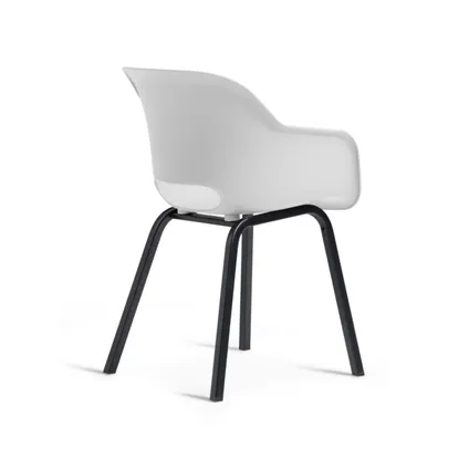 Keter Noa Chaise de jardin - 2 pièces - 55x56,5x80cm - structure métallique - Blanc 4