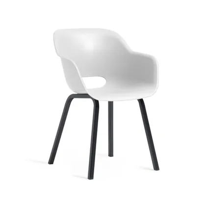 Keter Noa Chaise de jardin - 2 pièces - 55x56,5x80cm - structure métallique - Blanc 6