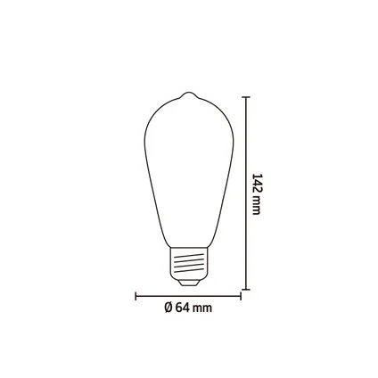 Calex Slimme LED Lamp - E27 - Filament - RGB en Warm Wit - 4.9W 5